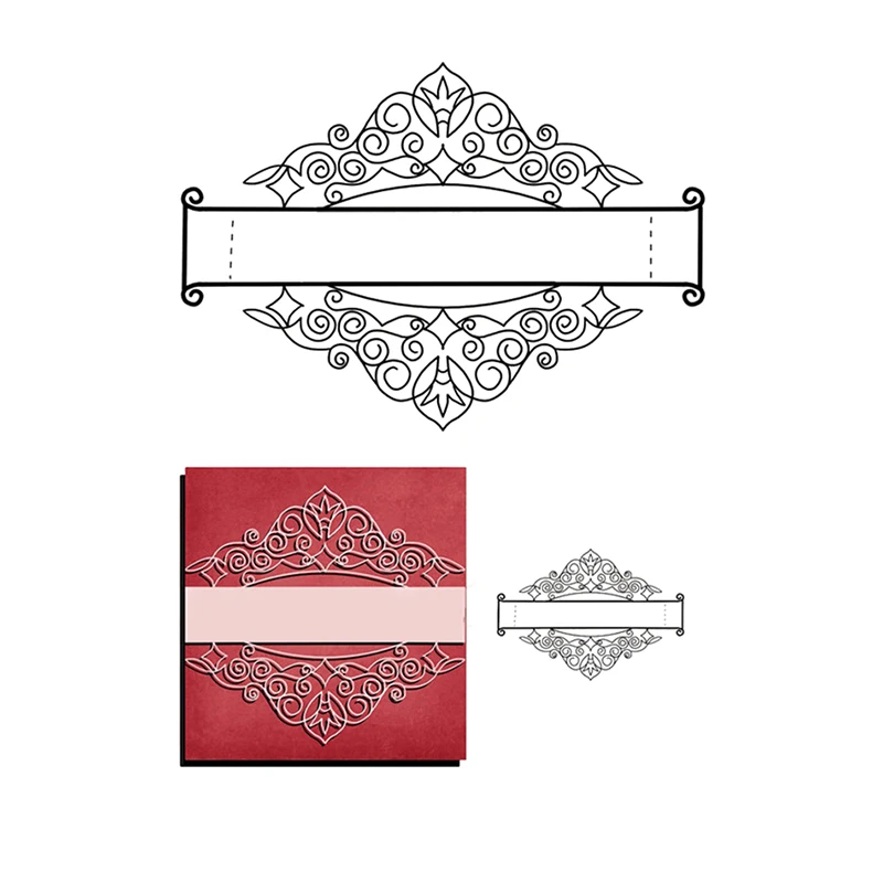 

Naifumodo 106*190mm Dies Cutting Lace Frame Border Metal Cutting Bookmark for Scrapbooking Card Album Embossing Die Cut Template