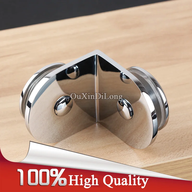 High Quality 4PCS Brass Frameless Bathroom Shower Glass Clamps Clips 90