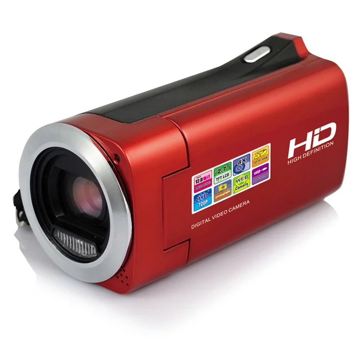 Winait HD 720P Цифровая видеокамера, 3 мегапикселя Макс 8 мегапикселей 2," TFT lcd 5 шт./партия HDV-828 - Цвет: Красный