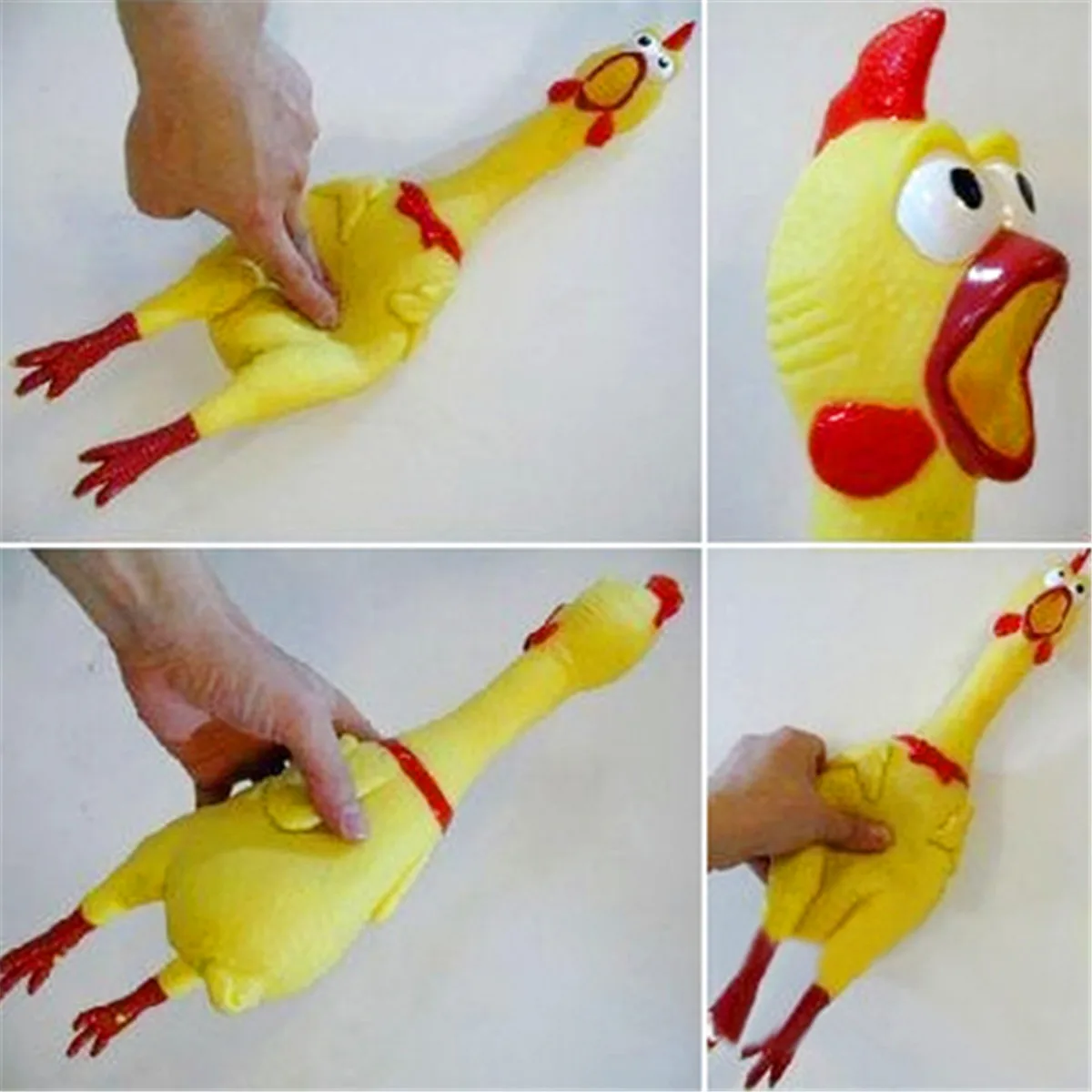 New Arrival 2015 Child 17CM Yellow Screaming Rubber Chicken Baby Toy Squeak Squeaker Chew Gift New Arrival 2015 Child 17CM Yellow Screaming Rubber Chicken Baby Toy Squeak Squeaker Chew Gift