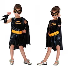 Fantasia infantile/Детские карнавальные костюмы с Бэтменом для девочек; костюмы на Хэллоуин; маскарадные костюмы для сцены; платье для игр