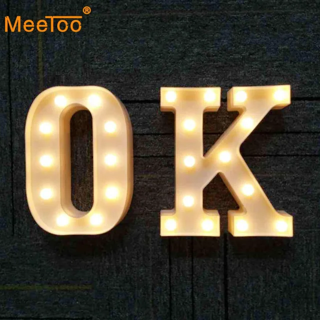 Alphabet Led Luminous Letter Light Battery Indoor Holiday Lights Alphabet Led Luminous Letter Light Battery Indoor Holiday Lights Box Sign Message Board Wedding Birthday