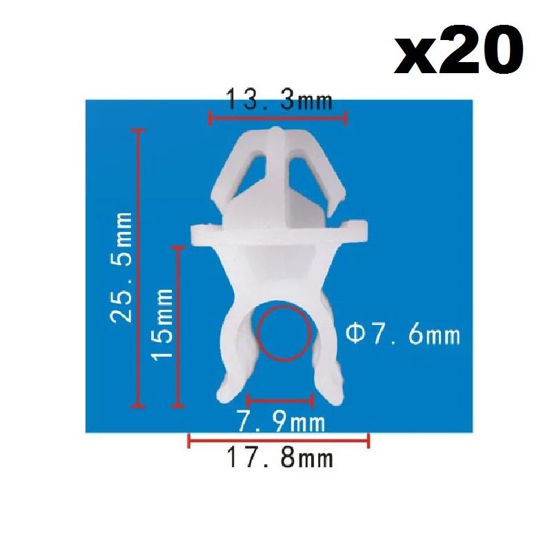 20x Для Honda Опора капота стержень Пряжка/нейлоновый шпунт Новый