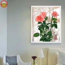 Картина по номерам художественная краска по номерам большая картина король Сделай Сам масляная Европейская растительная Роза Лилия гостиная комната Ресторан