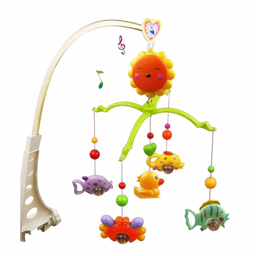Baby Music Hanging Stroller Pram Bed Bell Toy Infant Rattles Plush Gift BL3 