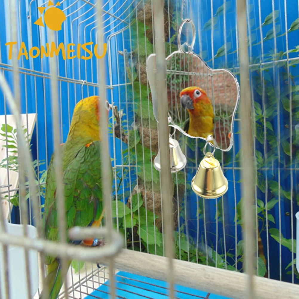 New arrival Funny Bird Toys Mirror Fun Toys Small Birds Parrot Pet Toy