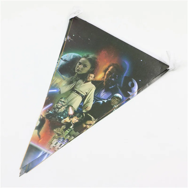 

2.5 Meter Kids 1st Birthday cartoon star wars pennants Paper Flag Party Decoration 1 Banner flags Bunting for Children kids