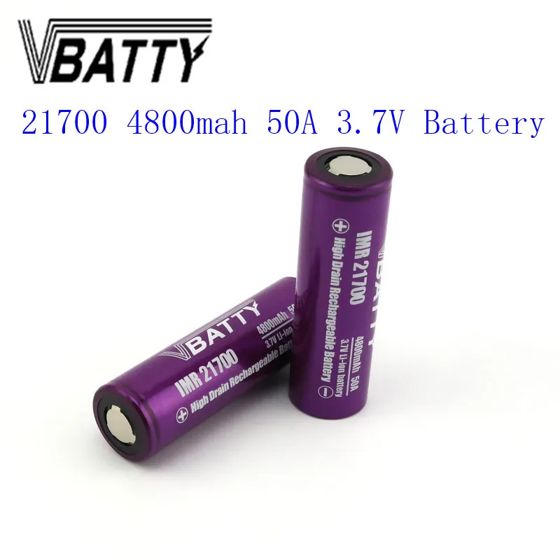 1 шт./лот Vbatty 21700 4800mah 3,7 V 50A литий-ионный аккумулятор батарея 21700 батарея высокого стока 21700 батарея