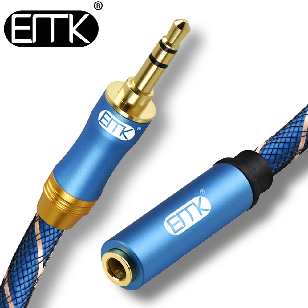 EMK 3.5mm extension cable male to female audio cable 3.5mm aux cable 2m 3m 5m Extender Cord Headphone Cable for iPhone Amplifier