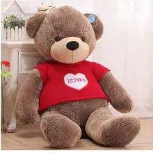 100 см loves bear плюшевая игрушка подушка Красный свитер ткань плюшевый медведь кукла подарок w3882