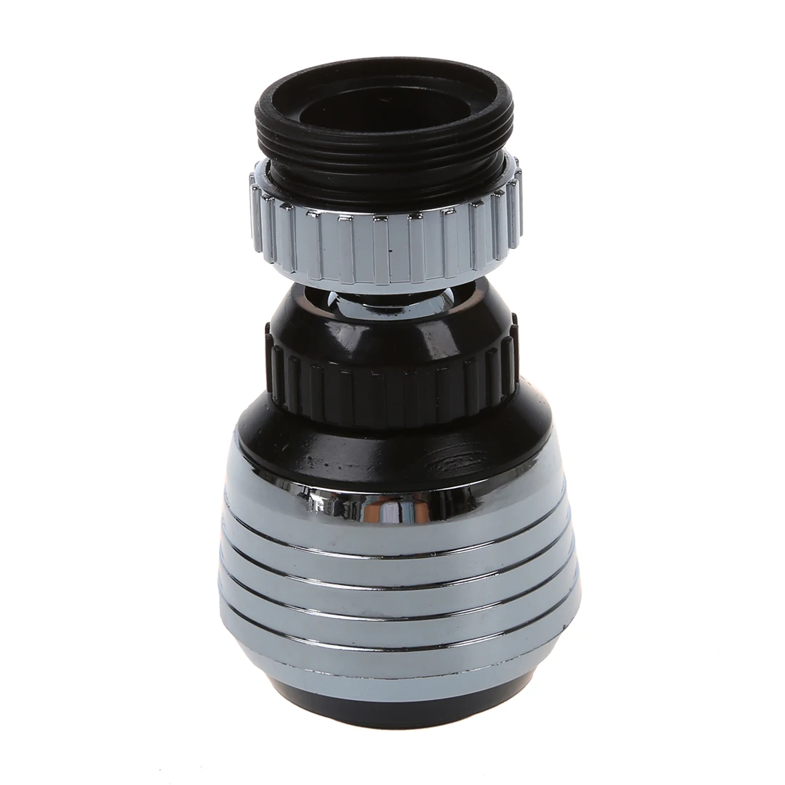 NHBR 360 Rotate Swivel Faucet Nozzle Silver and blackin Kitchen Faucet