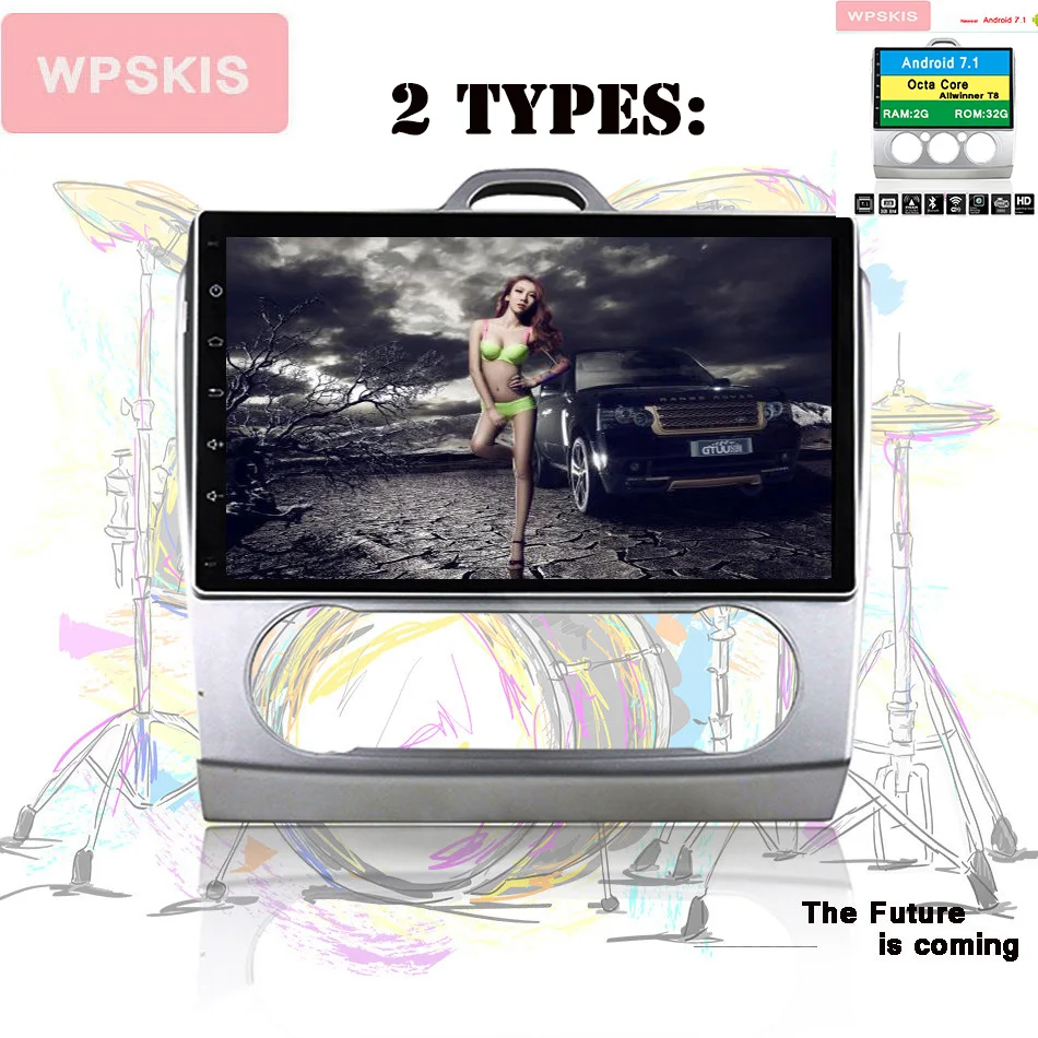 2 Din Android 10 0 6 + 128G Восьмиядерный автомобильный DVD для Ford Focus 3 2006 2011 GPS навигация радио