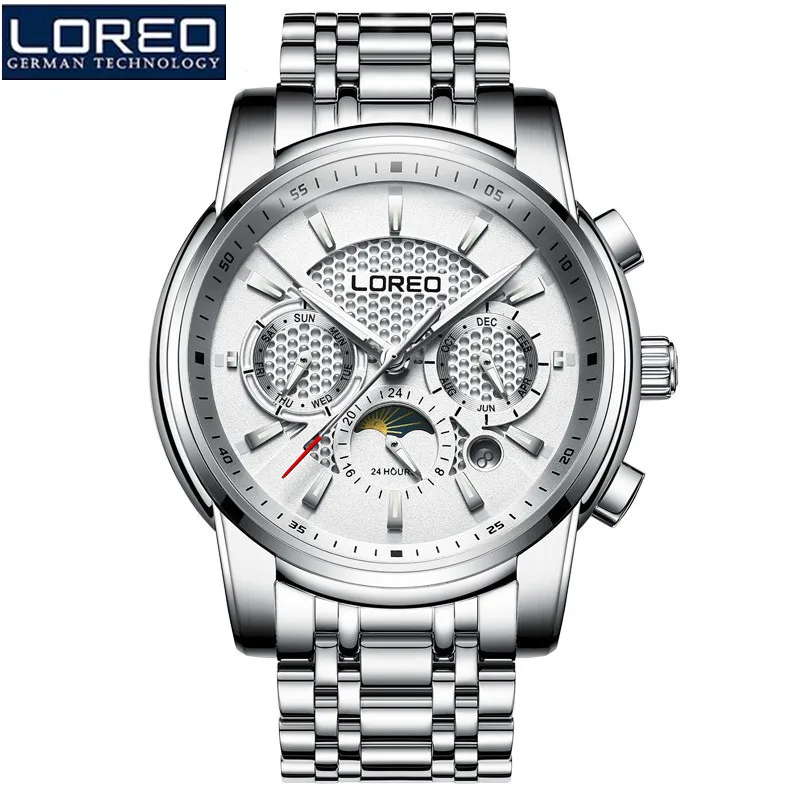 

LOREO Germany Watches Men Luxury Automatic Self-Wind Luminous Waterproof 50M Oyster Perpetual Diver Relogio Masculino K56