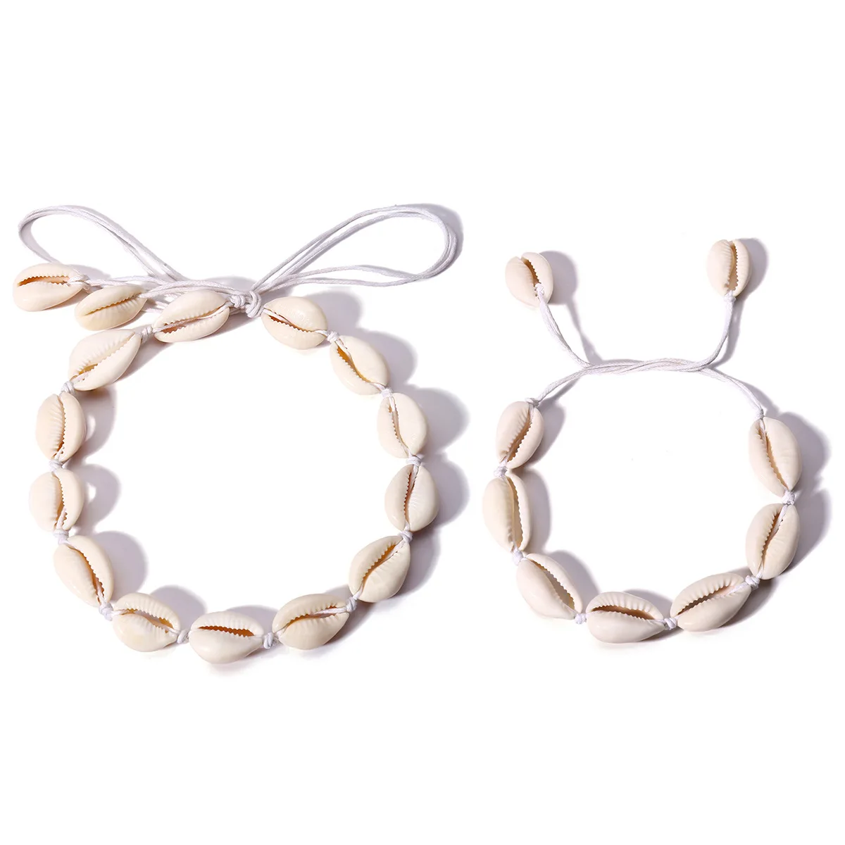 

2018 boho Hawaiian Sea Shell Choker Necklace Bracelet Jewelry set Bohemian Turkish Gold Foot Chain For Women Collar Chocker