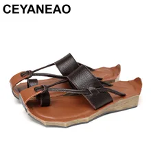 CEYANEAO/; женские босоножки; обувь ручной работы из натуральной кожи; модные Вьетнамки; 8125