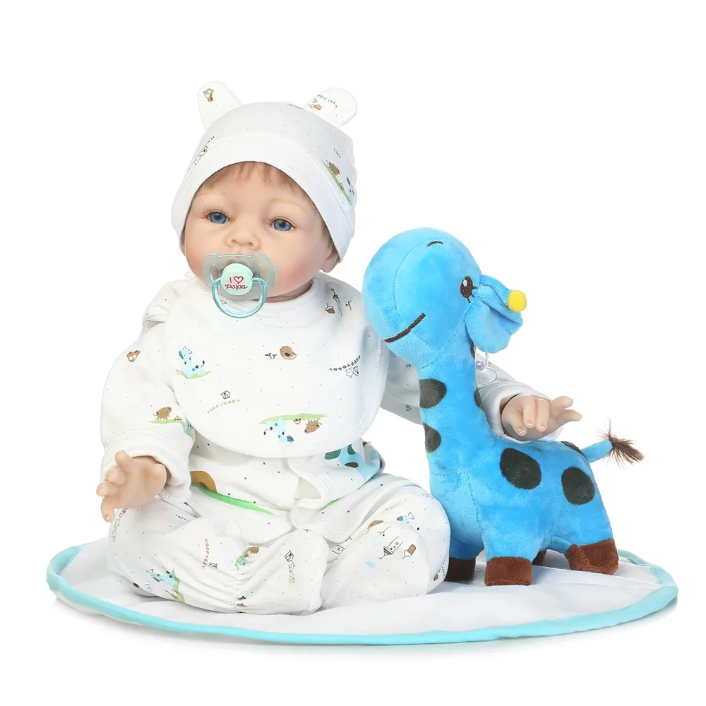 55 см хлопок тела силиконовые Reborn Baby Doll Игрушки для девочек винил новорожденный мальчик живой Bebes reborn boneca подарок