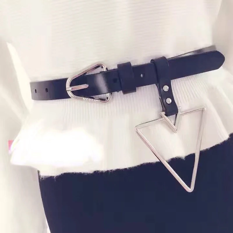 

Hot Genuine leather Belts for Women silver Buckle Brand Jeans Belt Classy ceinture 4 color belt ladies Apparel Accessory bg-218