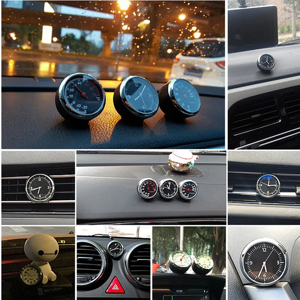 

Automotive Watch Thermometer Hygrometer Mini Car Auto Digital Clock Dashboard Decoration Ornament Clock In Car Accessories