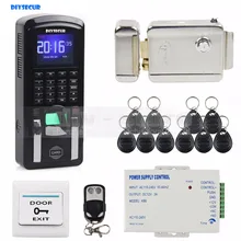 DIYSECUR Fingerprint 125KHz RFID Reader Password Keypad + Electric Lock Door Access Control System Kit for Office / House