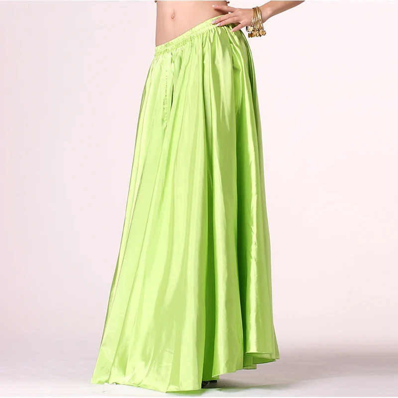 Дешевые 16 цветов Профессиональная женская одежда для танца живота полный круг юбки фламенко юбки размера плюс атласная юбка для танца живота