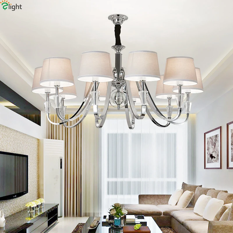 Современный блестящий хрустальный светодиодный светильник для люстры, хромированный металлический подвесной светильник для гостиной, светодиодный подвесной светильник s