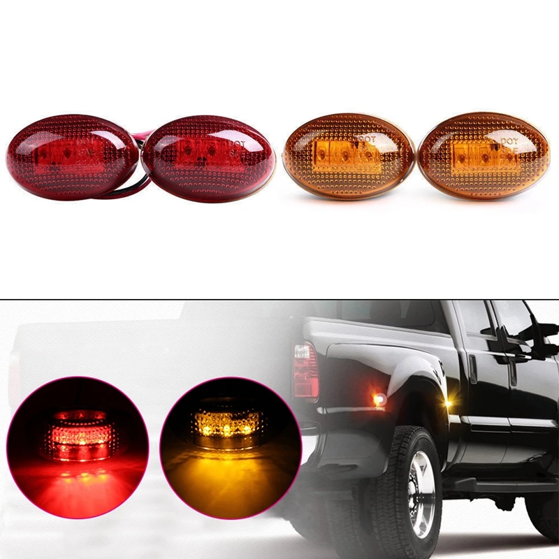 SITAILE 4pcs Car Side Marker Lights LED Side Fender Marker Assembly for