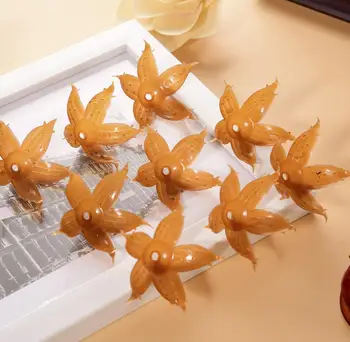 

200g 5cm Artificial Plastic Autumn Star Flower Calyx Bowl Base For Flowers Head Bouquet Floral Making DIY Accessory Design-16