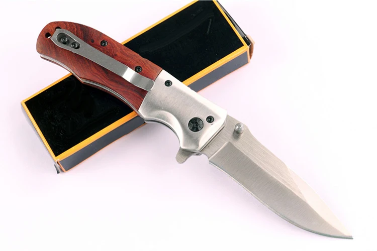 Горячий Карманный охотничий нож DA51 5Cr лезвие из нержавеющей стали с деревянной ручкой складные тактические ножи инструменты для выживания кемпинга SDIYABEIZ