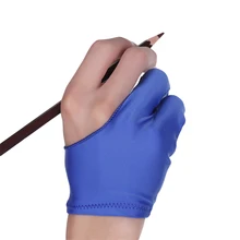 Перчатки для рисования художника для любого графического планшета для рисования черный 2 пальца противообрастающий, как для правой, так и для левой руки черный свободный размер