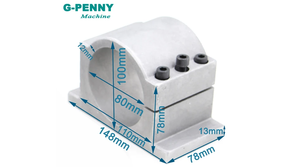 G-PENNY 2.2KW ER20 шпиндель с водяным охлаждением комплект ЧПУ мотор шпинделя 4 подшипника и 2.2KW VFD/инвертор и 80 мм кронштейн и 75 Вт водяной насос