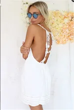 Fashion Sexy Backless Solid Tropical Women Dress Bandage Quality Summer Style Brand Vestidos De Festa Femininas Summer Dress