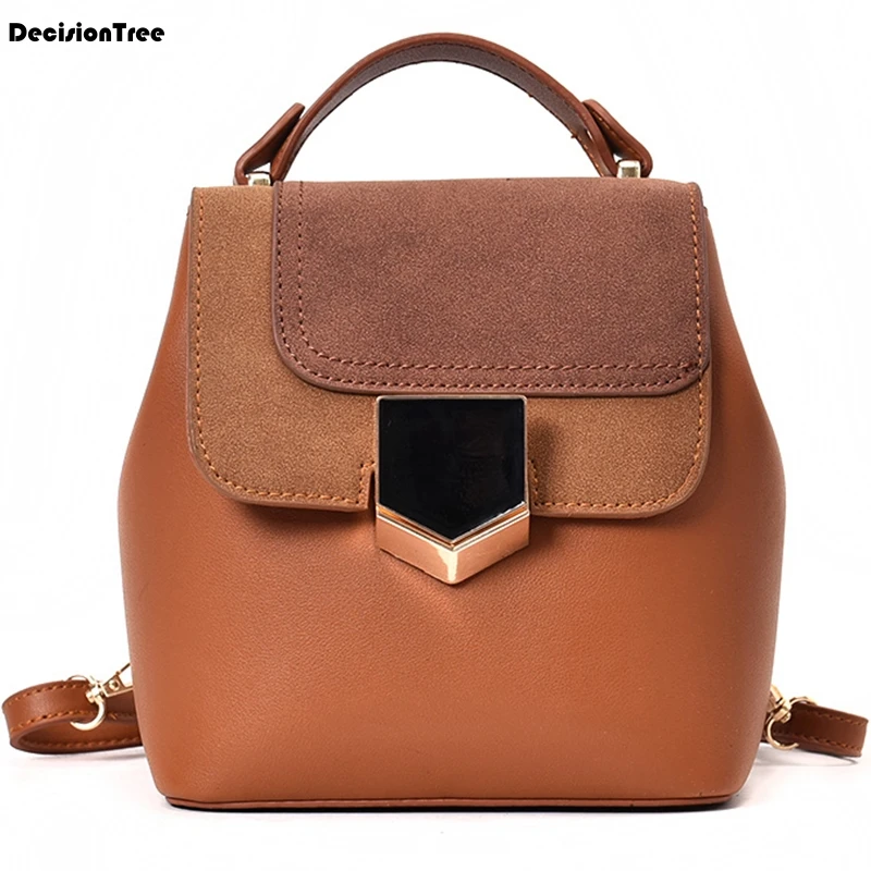 

New Vintage British Style Female Mini Backpacks Preppy Style Retro Elegant Girl Shoulder Bag Fashion Simple Schoolbag C134