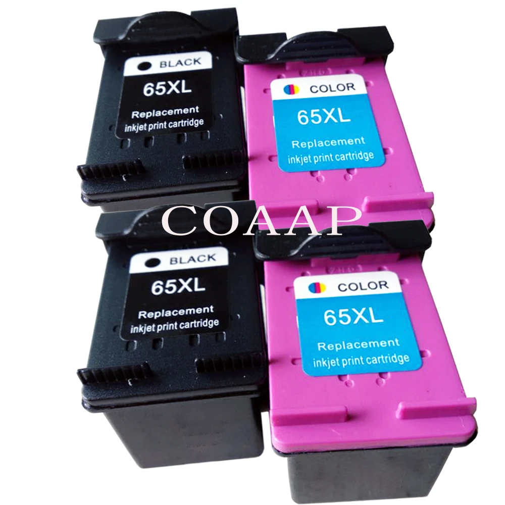 4 pack Compatible HP 65 XL ink cartridge for DeskJet 3720 3722 3723 3732 3752 3755 3730 3758 All-in-One Printers hp cartridge