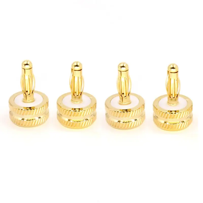 

2x Noise Reducing Caps Gold CAP Speaker Amplifier Terminal Binding Post