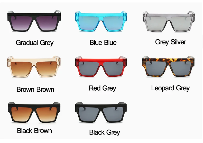 Квадратные Солнцезащитные очки большого размера для женщин и мужчин, толстая оправа, черные, леопардовые, синие, розовые, прозрачные солнцезащитные очки для женщин, прямоугольные