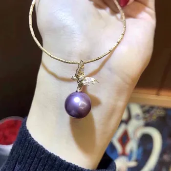 

Luxury genuine G18K Gold Accessories Fashion Pearl Pendant Settings Findings Pendant Mountings Women Accessories Female Jewwelry