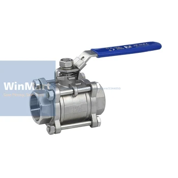 

DN20 3/4" BSP Female Thread 304 Stainless Steel 3-Piece Ball Valve oil water air 229 PSI