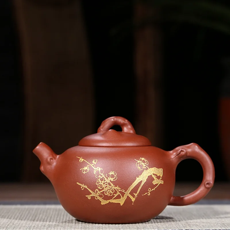 

Manual Raw Ore Clear Cement Trace A Design In Gold Plum Blossom Kettle Kungfu Online Teapot Tea Set A Piece Of Generation Hair
