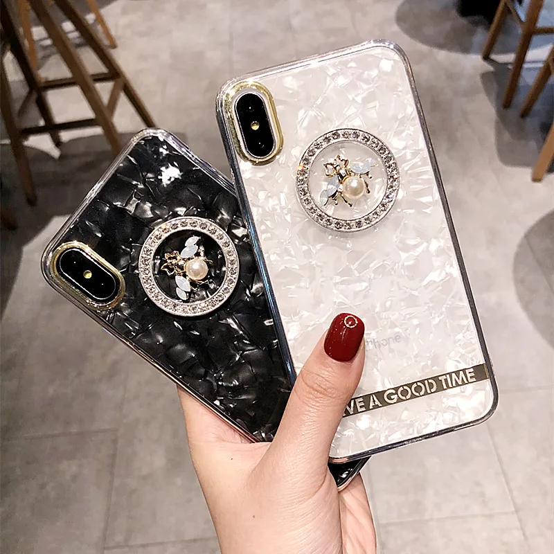 Для iPhone 6 6S 7 8 Plus X XS max XR Роскошные Модные Симпатичные Алмаз Малый пчела горный