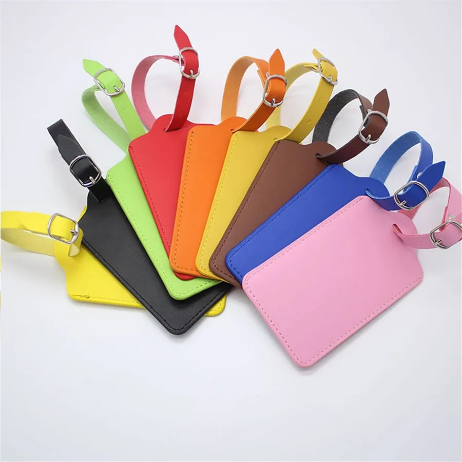 

High-Quality PU Leather Suitcase Luggage Tag Label Bag Pendant Handbag Portable Travel Accessories Name ID Address Tags LT23b