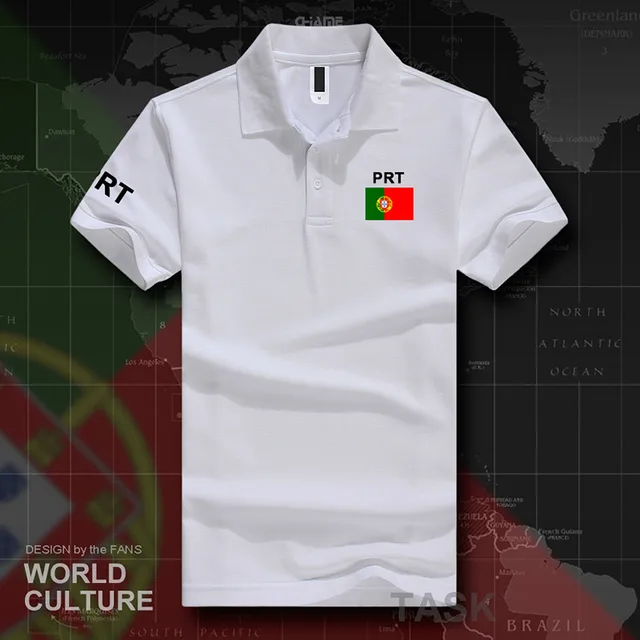 Portugal Portuguese polo shirts men short sleeve white brands printed