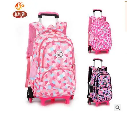 baratas Garoto bagagem Rolando Sacos de Viagem saco Do Trole Da Escola Mochila Sobre rodas Trolley mochila Escolar da Menina sacos de rodas para meninas