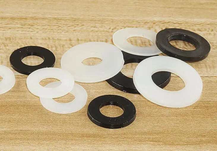 100pcs M2 M2.5 M3 M4 M5 M6 M8 M10 M12 Nylon Washer Flat Washer Plastic