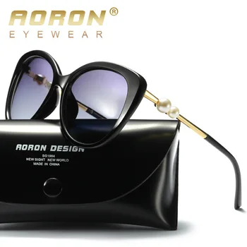 

AORON Fashion Cat Eye Polarized Sunglasses Women Brand Designer Glasses Mirror Pink Lens Sun Glasses de sol UV400