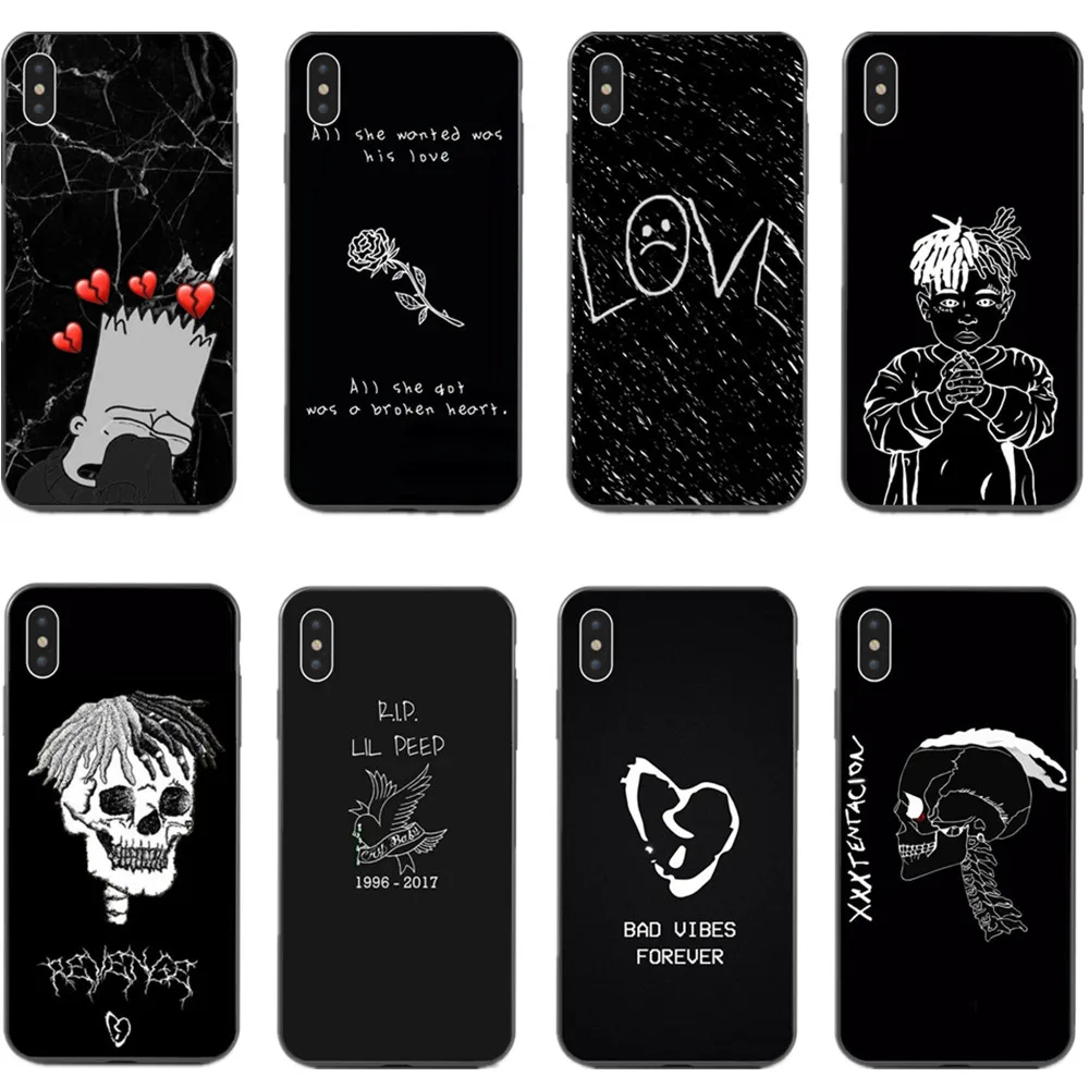 

Xxxtentacion Cases for iPhone X XS XR XS MAX LIL PEEP Crybaby Hellboy GBC Rose Back Cover For iPhone 5 5S SE 6 6SPlus 7 8 Plus