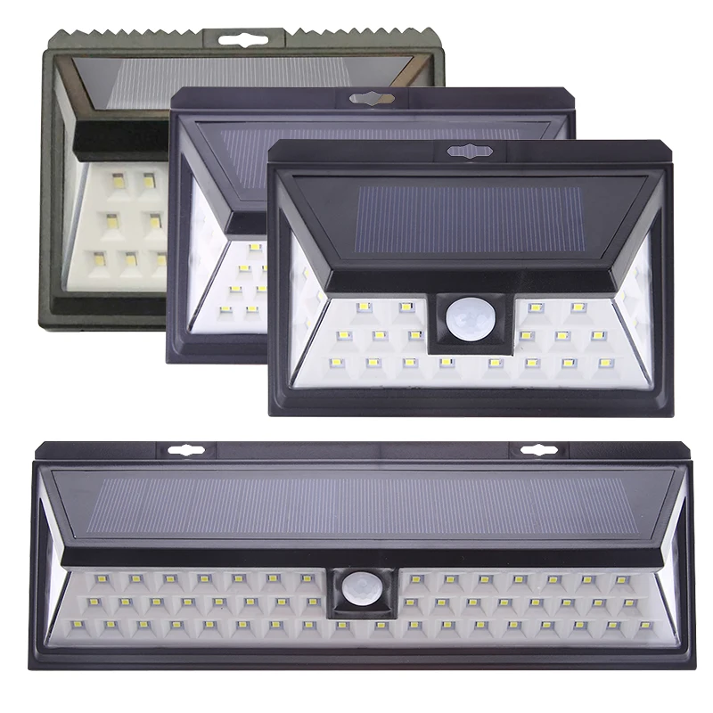 

24/44/54 LED Solar Lamp Security Motion Sensor Wide Angle Light Garden Yard Wall Eco-friendly Solar-powered Outside Wall Lights