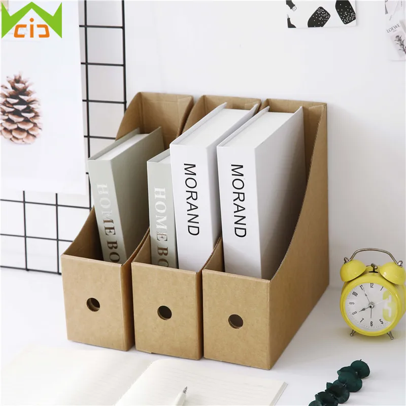 Wcic Diy Hard Paper File Table Storage Box Kraft Office Wcic Diy Hard Paper File Table Storage