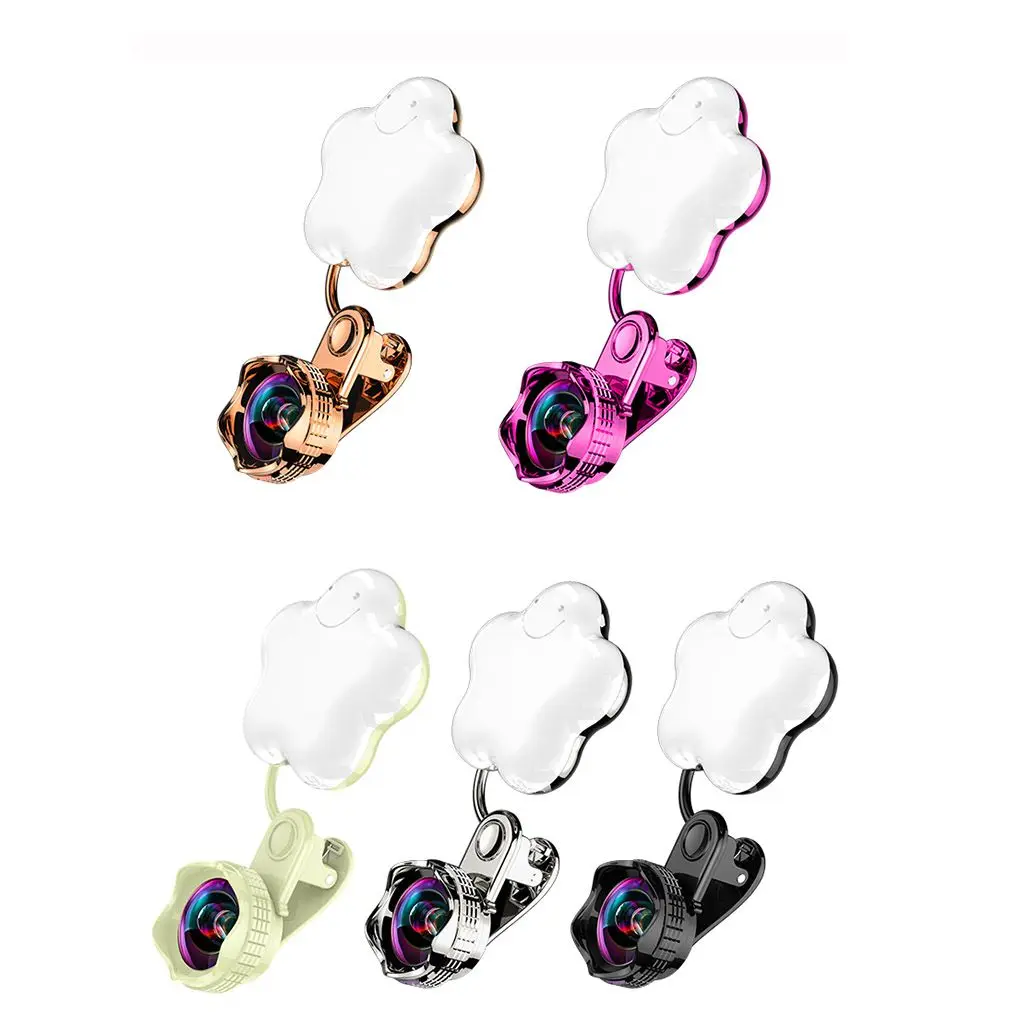 

Smartphone LED Selfie Light Fill Light Wide Angles Macro Lens Replacement for iPhone 7 Samsung Portable Phone Lens