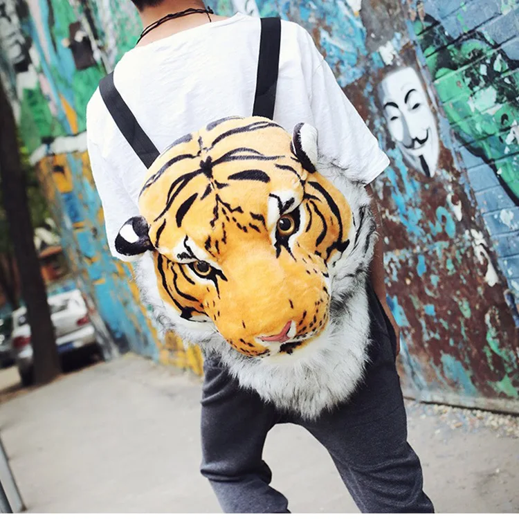 3D Animal Design Girls Backpack Tiger Lion Leopard Bag Animal Prints Women Bag 2019 Lovely Panda Rucksack Mochila Feminina Brand