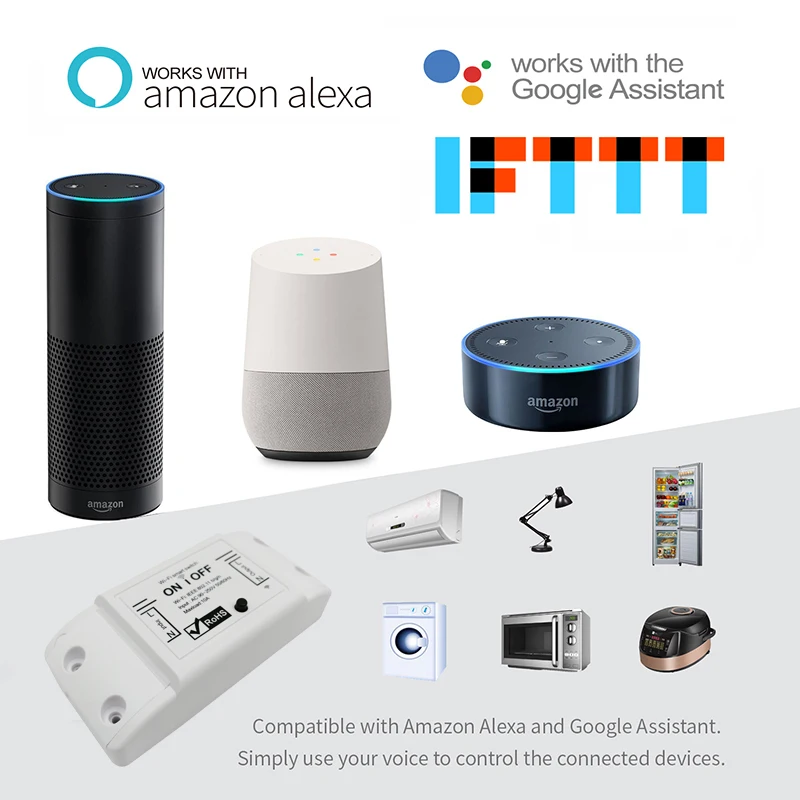 

DIY WiFi Smart Light Switch Universal Breaker Timer Wireless Remote Control Works with Alexa Google Home Smart Home